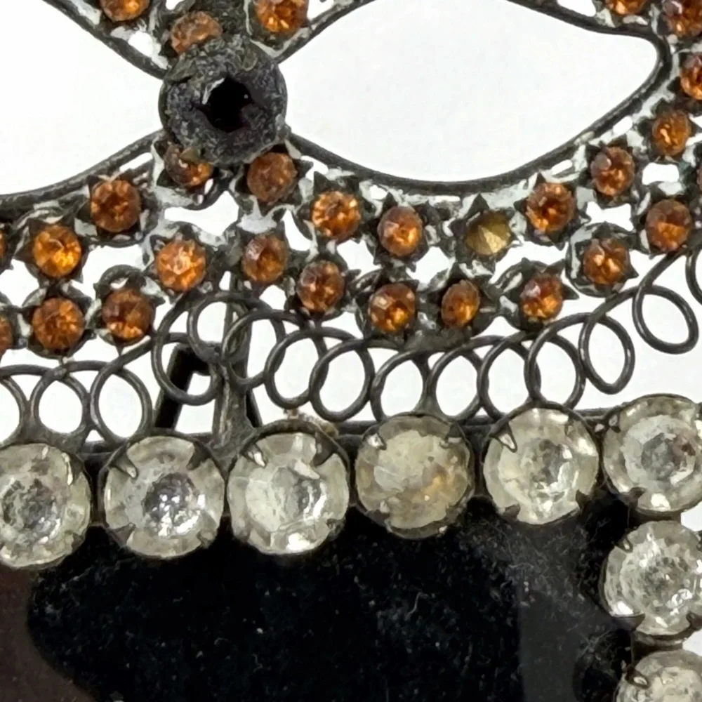 Small Metal Rhinestone Masquerade Mask Picture Frame